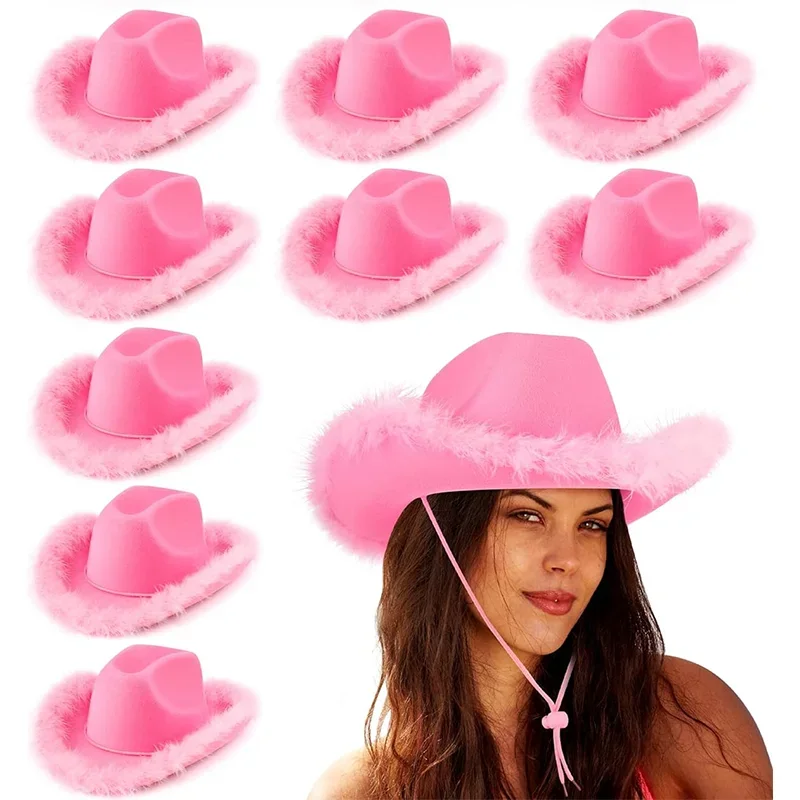 1PC Cowgirl Hat Fea…