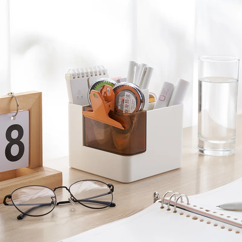 

Держатели для ручек для макияжа, пылезащитные ins, карандаш для бровей, помада, косметика, многофункциональный ящик для хранения, офисные канцелярские принадлежности