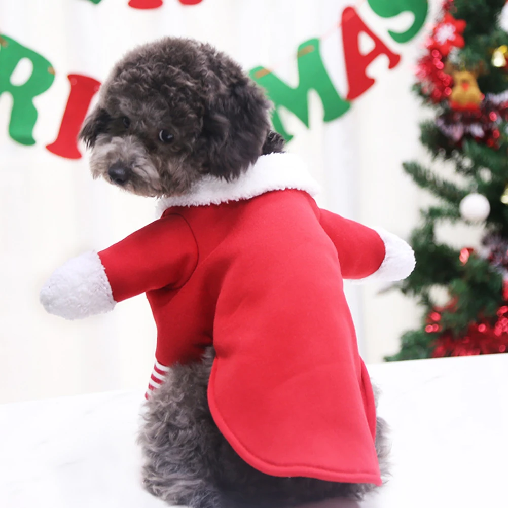 

1 set Christmas Pet Dog Costume Party Hat Holiday Wedding Gift Warm Comfortable Lightweight Durable Easy Wear Funny Outfit For