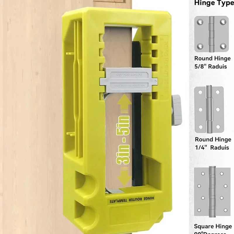 Modello di cerniera per porta modello di Router per cerniera per porta inserti rimovibili inclusi cerniera per armadietto Jig Stable Fit For 3-5in