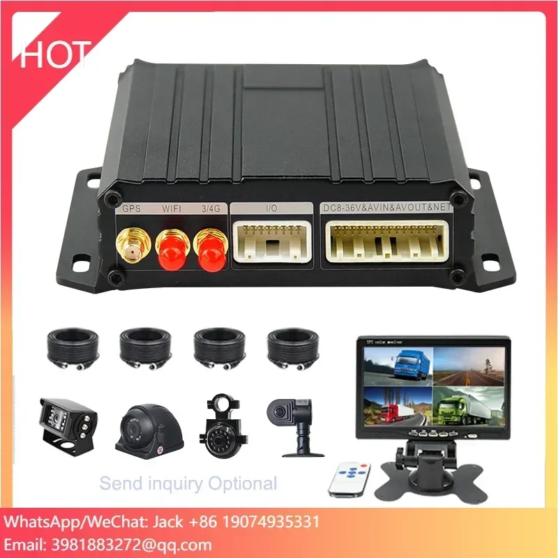 

Wholesale 4 Channel Vehicle Monitoring GPS Tracking Mobile DVR Bus Video Recording H.265 CMSV6 Fleet Management 4G Mobile MDVR