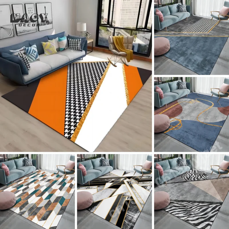 Modern Minimalist Carpet Nordic Rug Bedroom Sofa Doormat Floor Decoration Home Living Room Non-slip Washable Large Size Area Mat