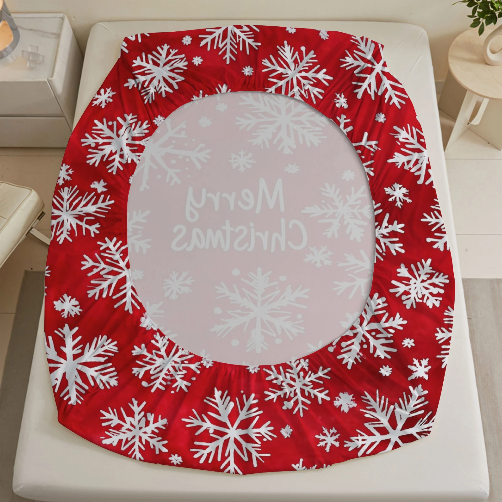 1 Adet Noel Temalı Yatak Örtüs - Fitted Bed Sheets Deep Pocket incelemesi ve fiyatı