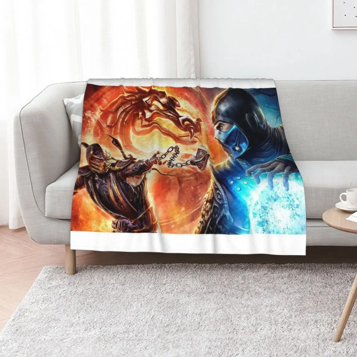 Mortal Kombat Throw Blanket for winter Furrys Comforter Softest Summer Beddings sofa bed Blankets