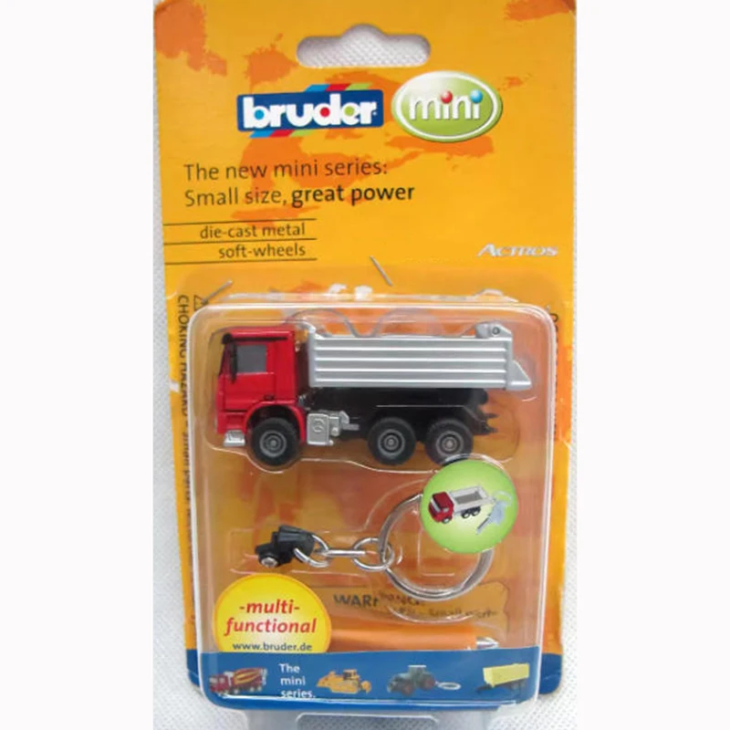

1/128 Actros Dump Truck Keychain Pendant AlloyTruck Model Adult Collection Static Display Souvenir Boy Toys