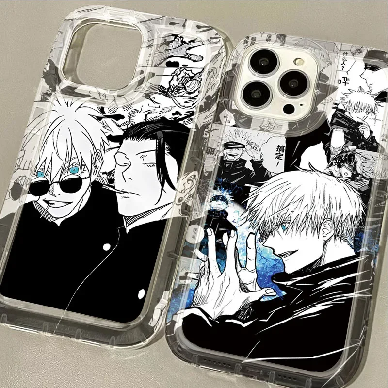 Silicone Protective Phone Case for iPhone 15 14 13 12 11 Pro Max XR XS X 8 7 6 6S Plus SE 2020 Jujutsu Kaisen Gojo Satoru Cover