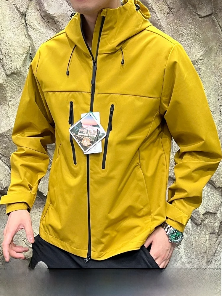 

Мужская уличная куртка Softshell: осенняя новинка, 3D-крой, на молнии, с капюшоном, легкая, дышащая, из полиэфирного волокна