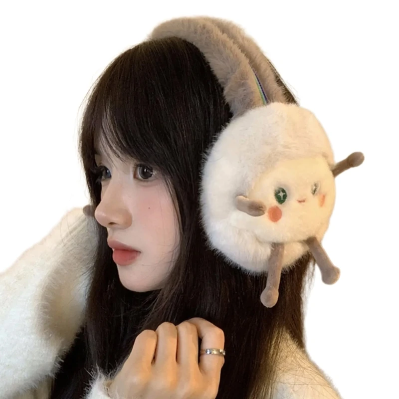 Lovely Sheep Winter Ear Muffs Soft & Warm Ear Covers for Women Teens Furry Plush Ear Protectors for Outdoor Dropshipping