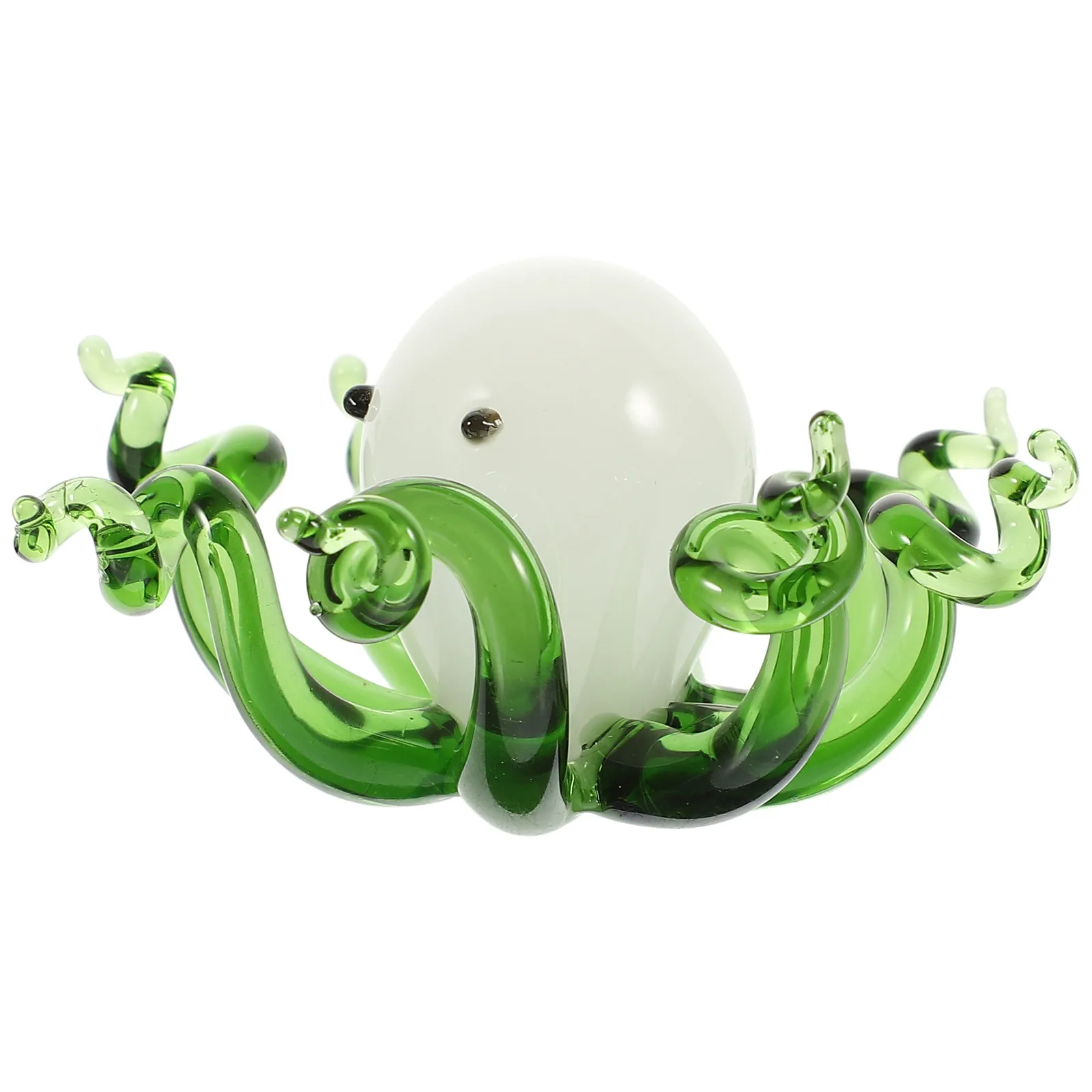 

Mini Glass Octopus Decor Delicate Cartoon Design Table Ornament for Desktop Micro Garden Landscape Glass Octopus