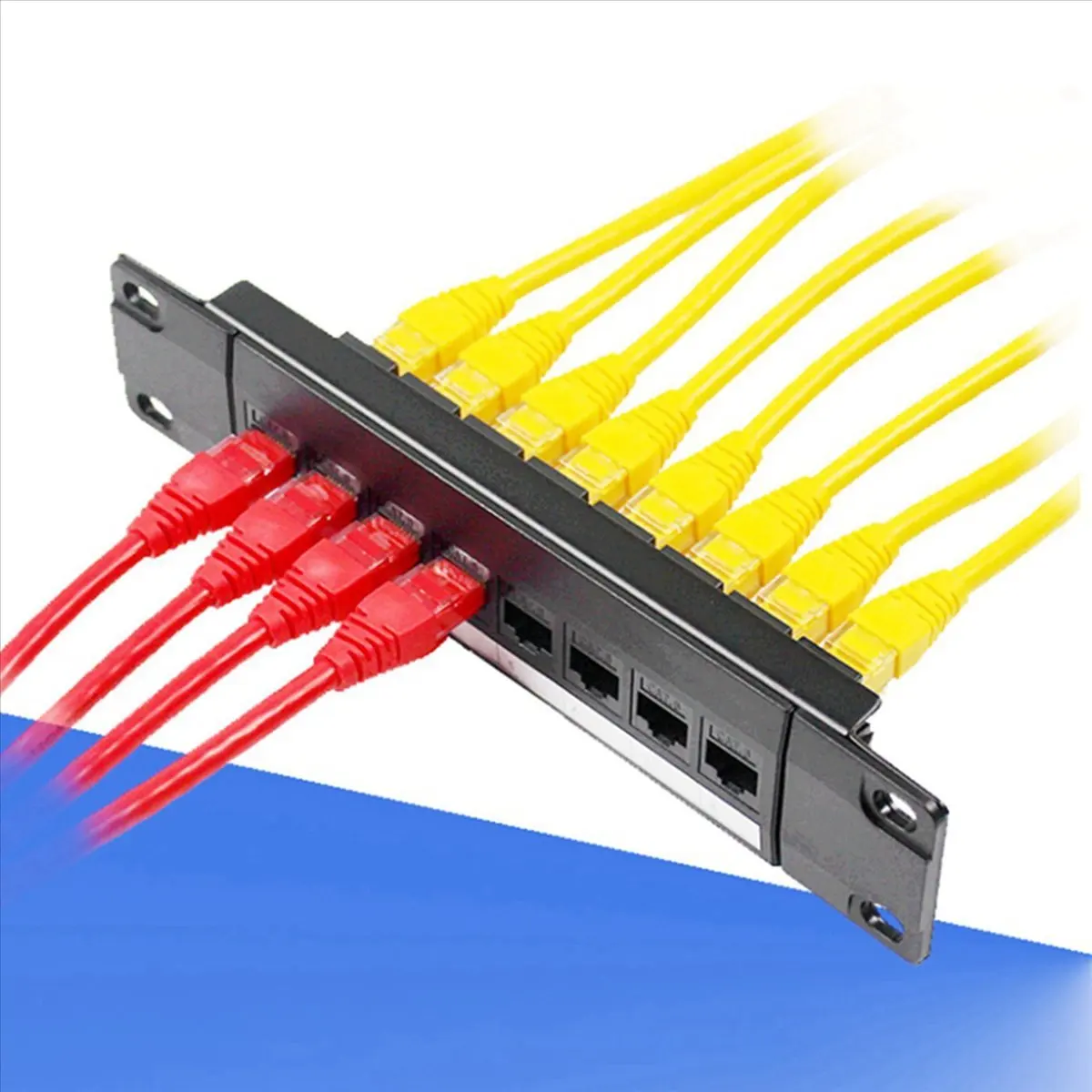 SDFC 3X 8 Port Straight-Through CAT6 Patch Panel RJ45 Network Cable Adapter Jack Ethernet Distribution Frame