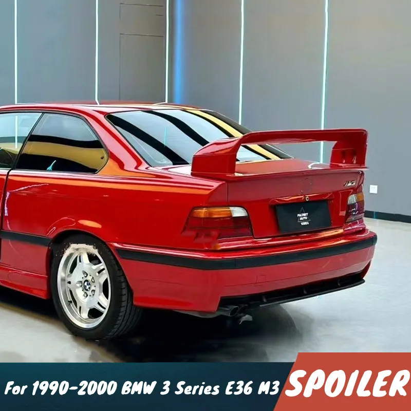 For 1990-2000 BMW 3 Series E36 M3 High Quality ABS Plastic Car Rear Trunk Lid Black Carbon Spoiler Wings Car Tuning Accessories