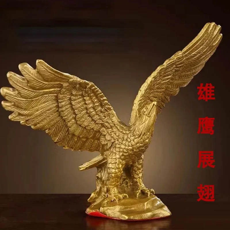 

Vintage Copper Great Exhibition Eagle Ornament Fengshui Office Eagle Wings Soaring Spread Wings Living Room Home Jewelry