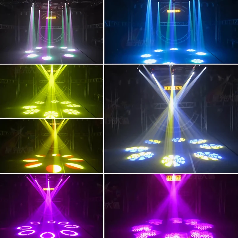 Imagem -06 - Movendo a Cabeça Spot Light Efeito de Feixe Gobos Cores Spotlight com Dmx512 Som Ativado Control para dj Disco Party Casamento 60w