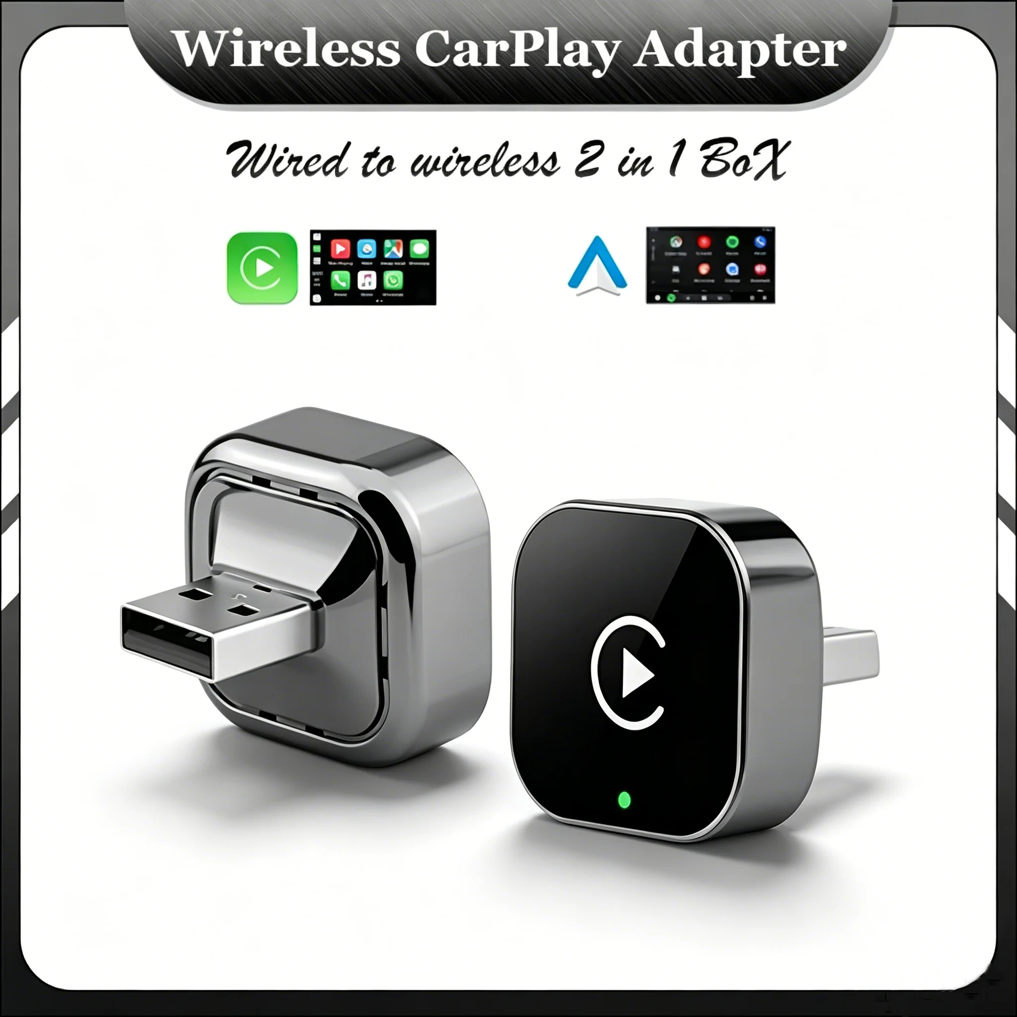 Electronics Gadgets For Car - Nowy adapter bezprzewodowy 2w1 CarPlay i