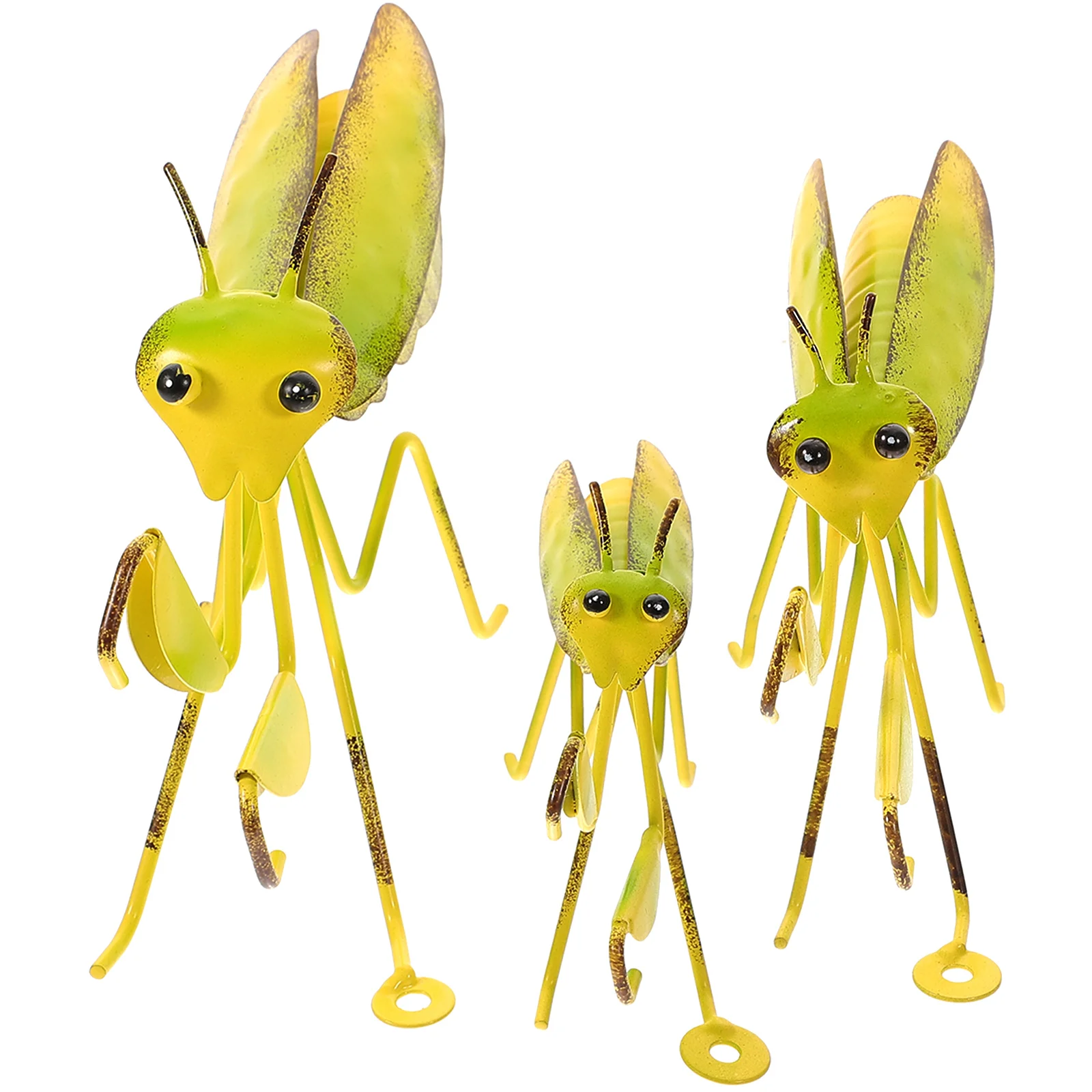 3 Pcs outside Toy Praying Mantis Ornament Wall Craft Decor Animal Garden Statue