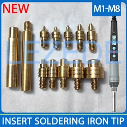 M1 M1.4 M1.6 M2 M3 M4 M5 M6 M8 3D Printer Plastic Threaded Heat Set Insert Soldering Iron Tip Brass Nut Embed Insertion Tool Kit