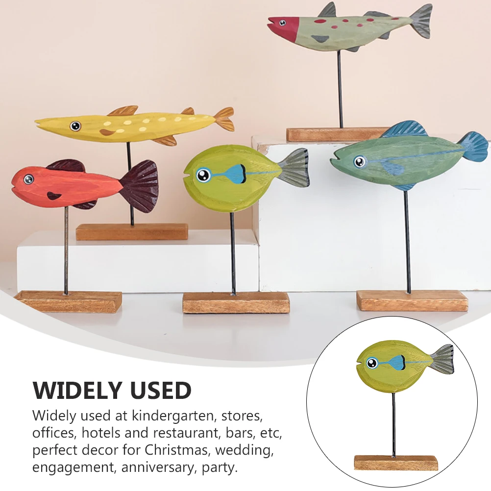 

Wooden Small Fish nament Crafts Christmas Tree Supplies Non Fading Eco Friendly Decor Home Party Kindergarten Stores