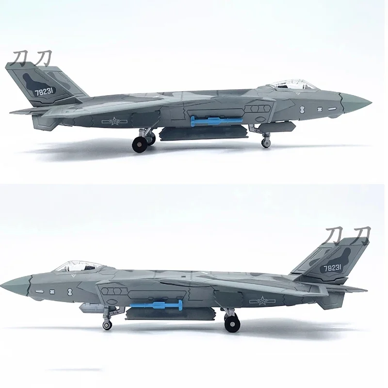 Diecast 1:100 Scale J-20 fighter Alloy Simulation Stealth Aircraft Finished Model Static Decoration Souvenir Gifts For Adult Boy