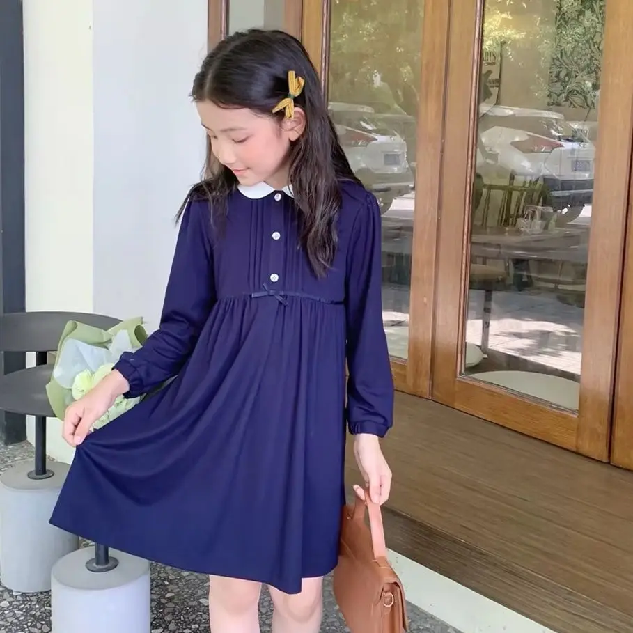 

Girls dress baby girls clothes fall dress kids Japanese college style Sweet girls' long sleeved dress