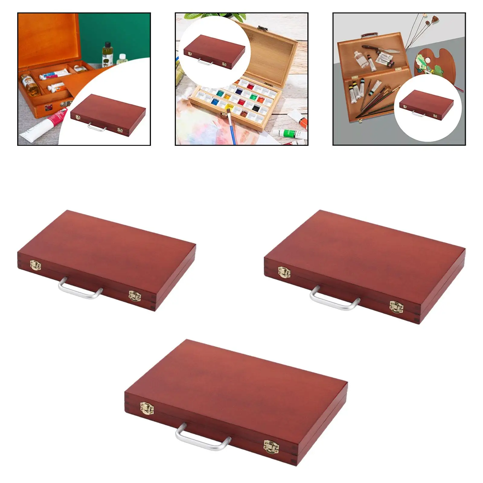 

Коробка для художников, многофункциональная деревянная коробка для карандашей, красок, кистей для рисования