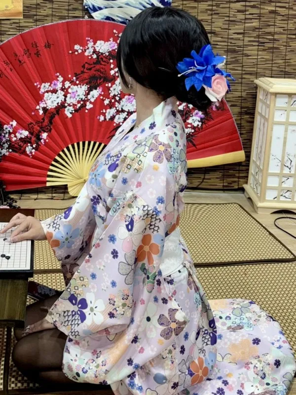 

Japanese Style Bathrobe Photography Costume Art Photo Studio Girl's New Arrival Traditional Chinese Stage Clothing Polyester