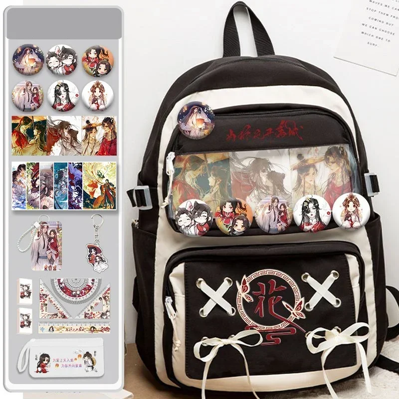 

32 × 48 × 18 см, черный, синий, фиолетовый, небесное официальное благословение, Tian Guan Ci Fu, сумка аниме ita, прозрачные милые школьные сумки, рюкзаки, для девочек