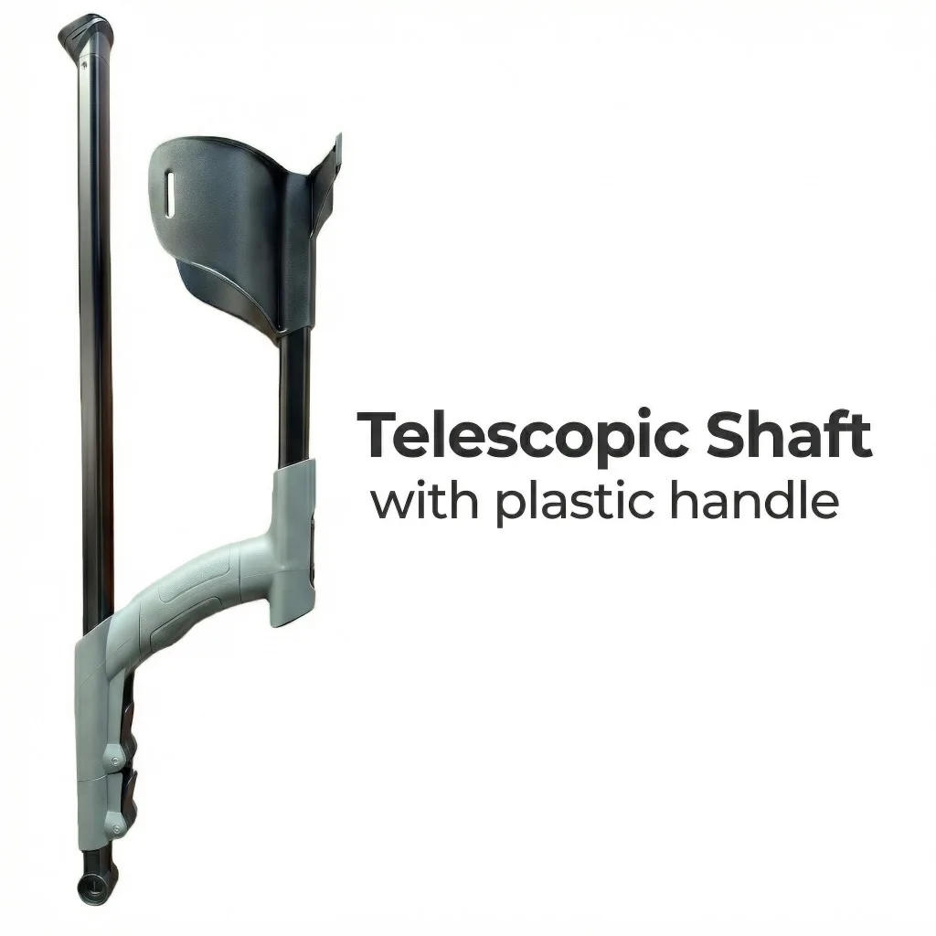 Black Telescopic Rod Metal Detector Accessories Adjustable Armset Handle Shaft for Gold Metal Detector Search Coil