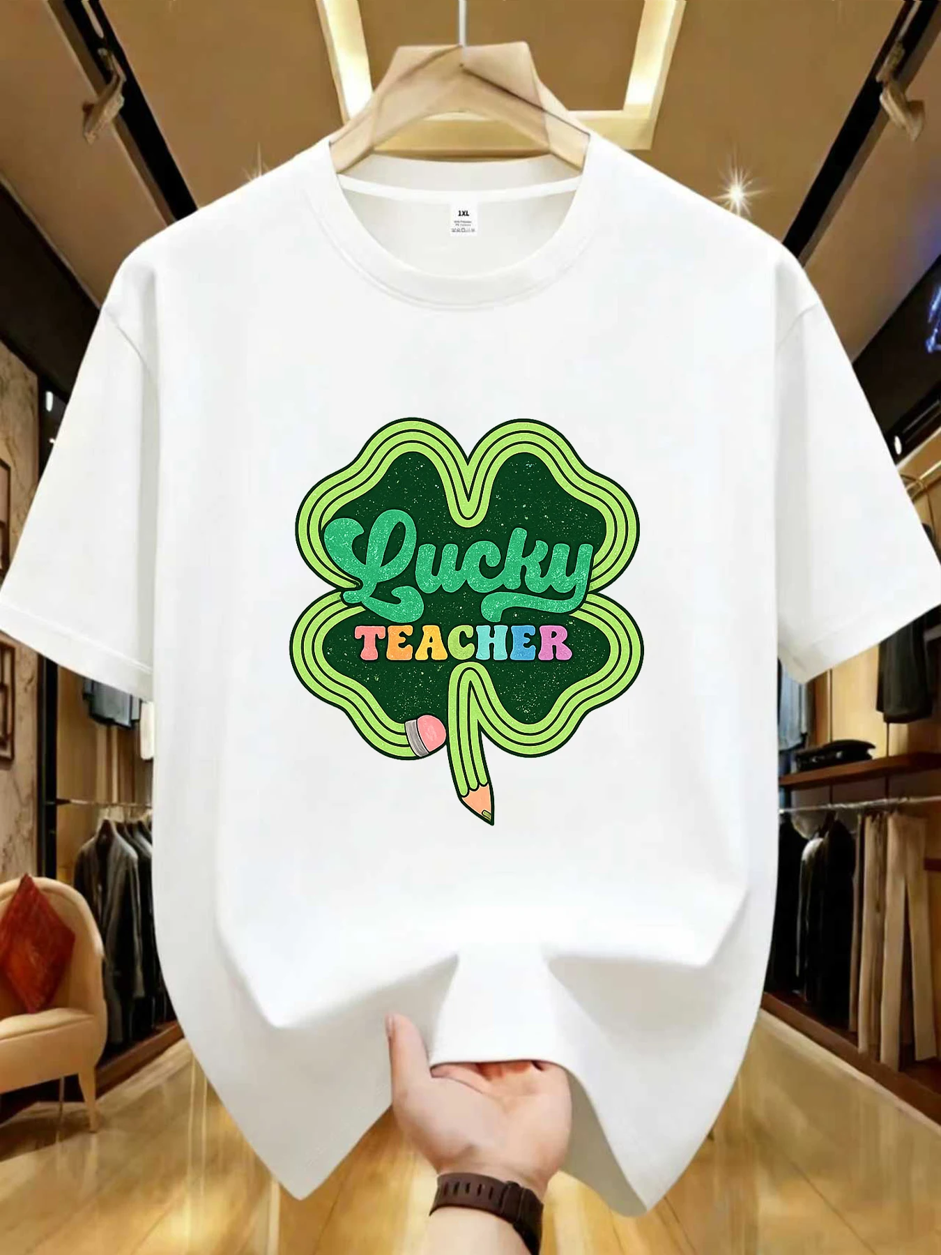 

【WDS01489】Женская футболка больших размеров с круглым вырезом, повседневная, с коротким рукавом, эластичная, с модным принтом