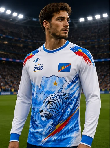 2026 Congo round neck long sleeved T-shirt casual long sleeved quick drying breathable outdoor sports 3D printing view 4