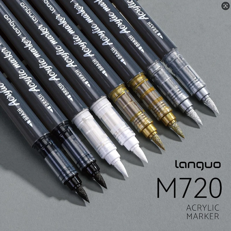 LANGUO 5/1 PCS 4 Colors Direct Liquid Acrylic Marker Paint Pen Set DIY Drawing Painting for Glass Stationery School Art Supplies