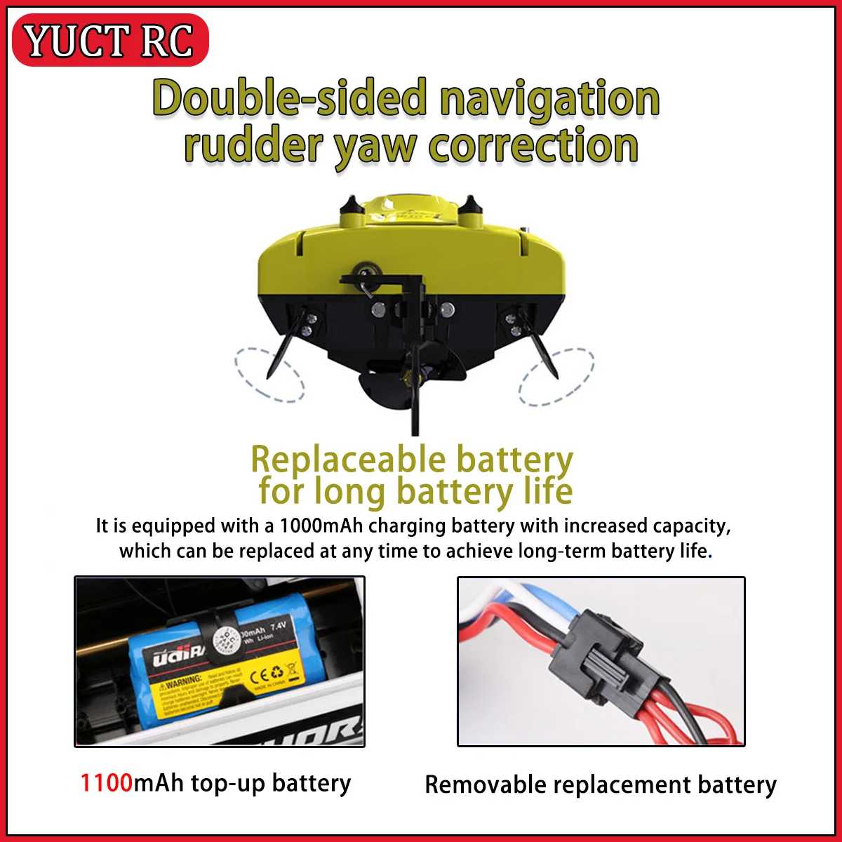 UDiRC UDI008 UDI009 High Speed RC Boat 2.4GHz Waterproof Anti-Capsize Remote Control Speedboat Pool Lake Hobby Gifts Toys