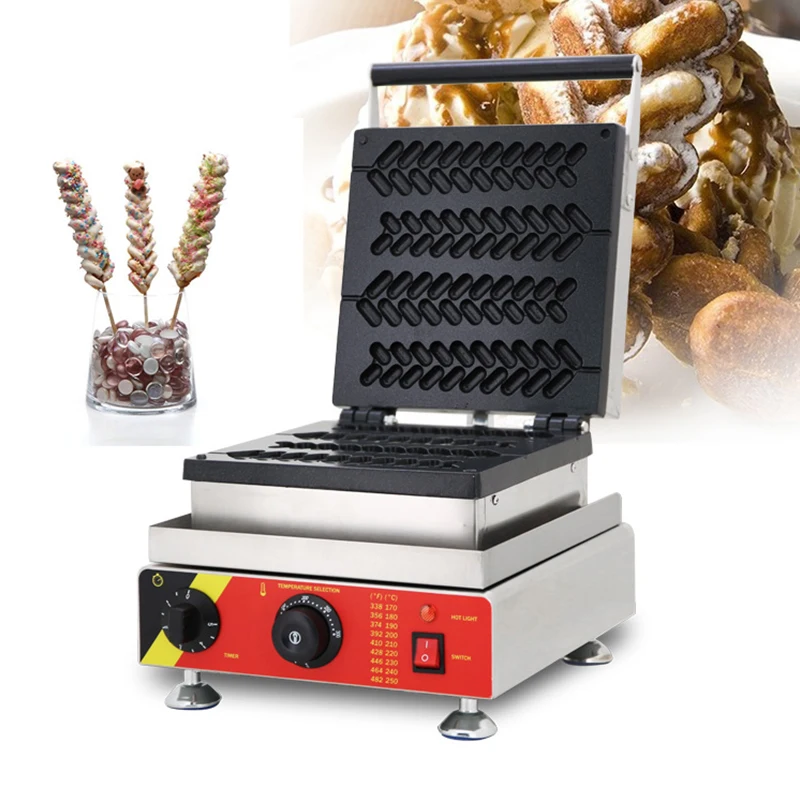 220V/110V Waffles Maker Commercial 4 pcs Lolly Waffle Baker Waffle Stick Baking Machine Snack Equipment