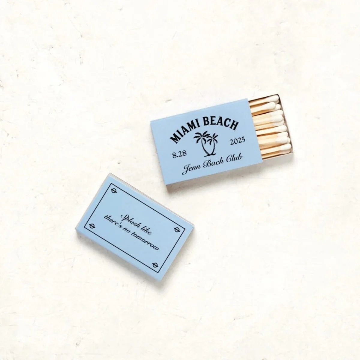 

Beach Party Splash Personalized Classic Match Boxes - Favors, Party Favors, Custom Foil Stamped Matches, Wedding Favor