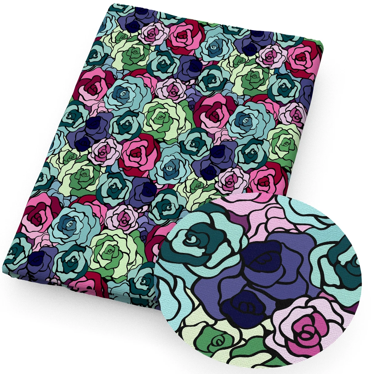 50*145 سنتيمتر/50*45 سنتيمتر زهرة الأزهار المرقعة طباعة نقية/البوليستر القطن/الساتان المواد النسيج DIY بها بنفسك القماش الأنسجة خياطة لحاف الإبرة