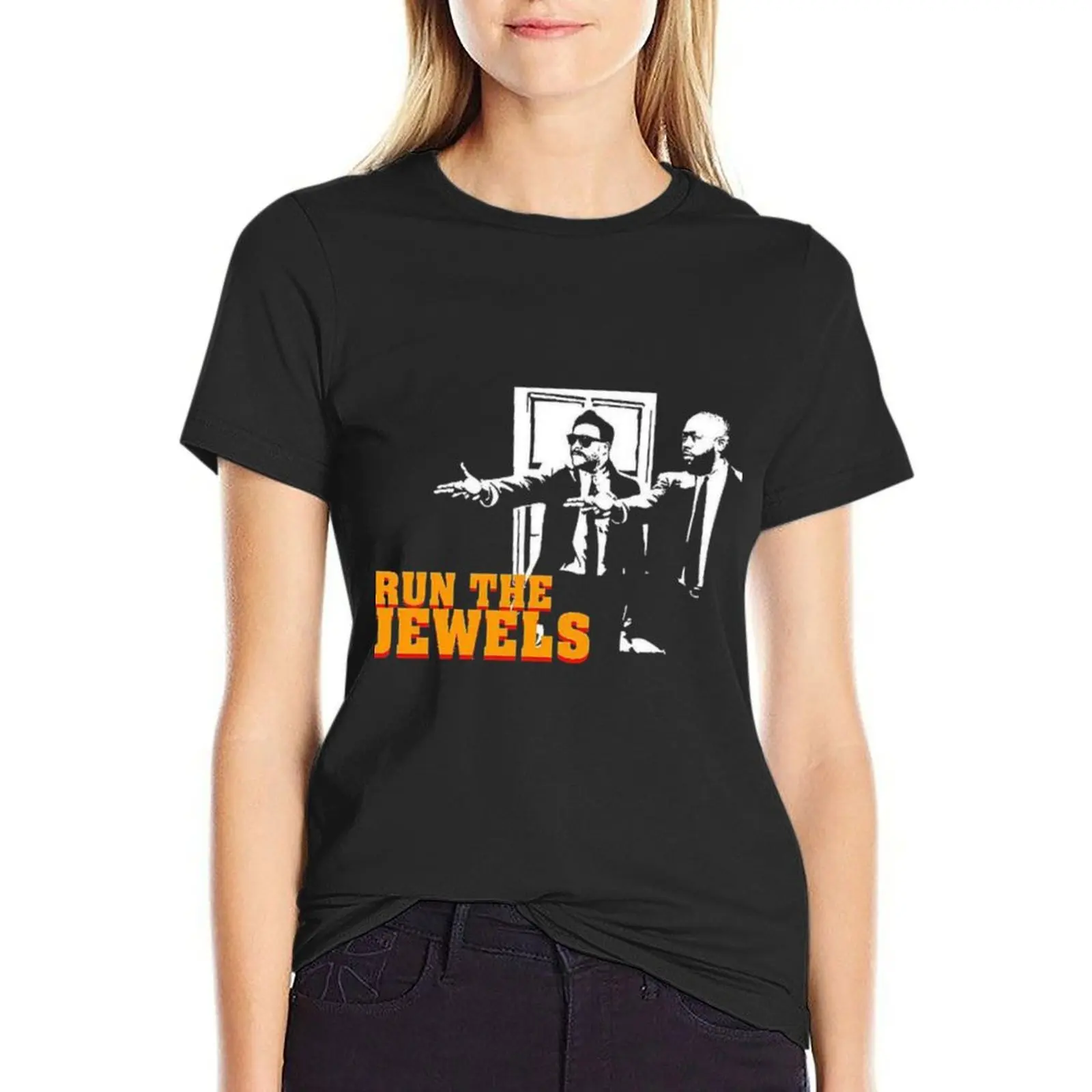 run the jewels III T-Shirt graphics female Aesthetic clothing heavyweights plus size t shirts for Women loose fit