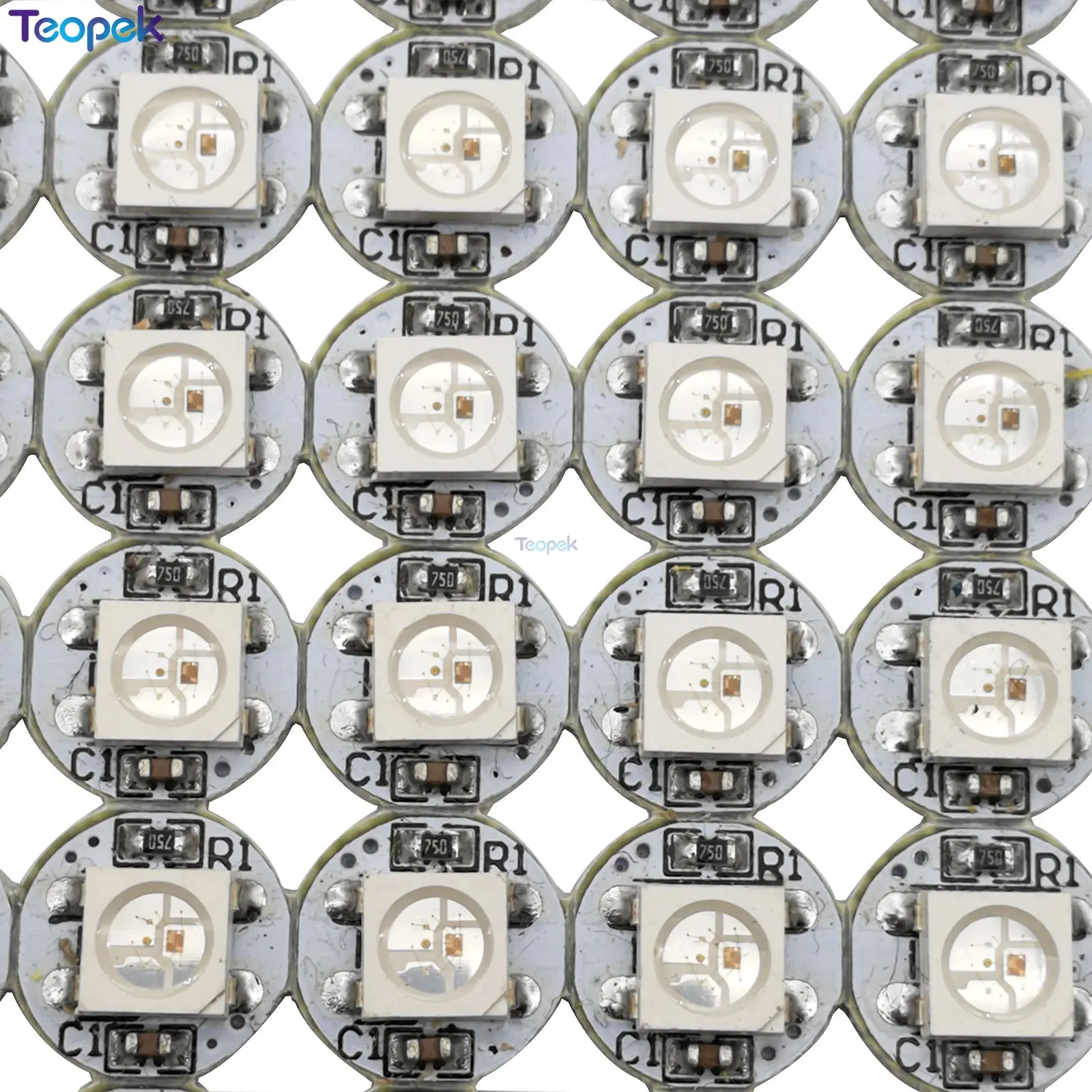 50-1000pcs WS2812B 내장 WS2811 IC LED 칩 5050 SMD 미니 PCB 보드 (10mm * 3mm) 방열판 DC5V 로 개별 주소 지정 가능