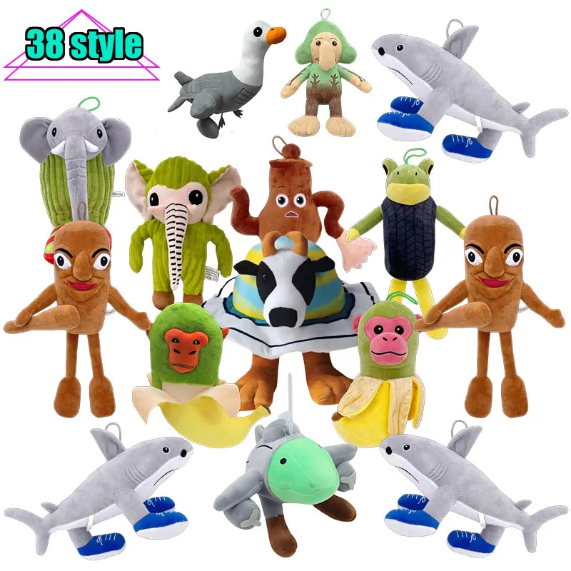 New 38 Styles Italian Brainrot Plush Toy Kawaii Tralalero Tralala Doll Tungtungtung Sahur Plushies Bananini Pillow Custom Toys