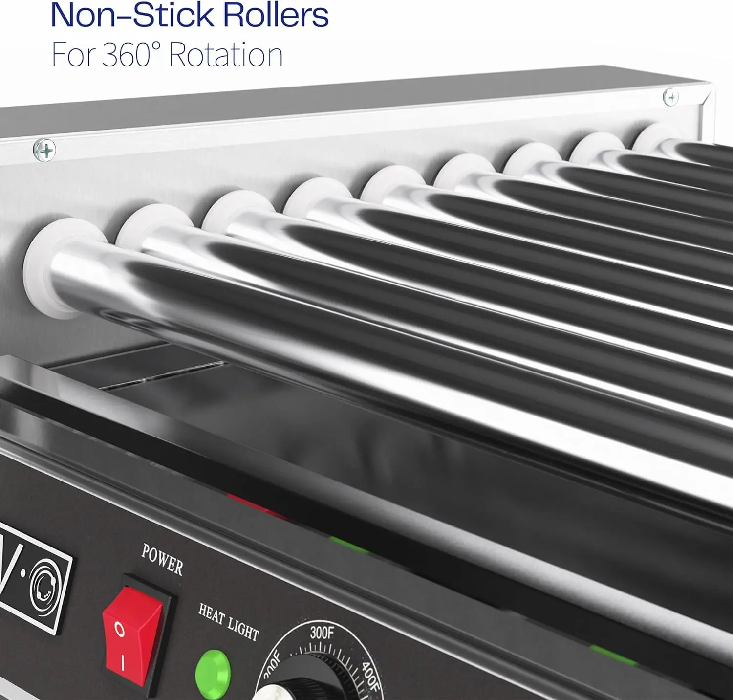 الكهربائية 24 هوت دوج 9 الأسطوانة شواء دفئا، الفولاذ المقاوم للصدأ، التجارية والمنزلية 1200 واط آلة الغذاء مقطورة شاحنة الغذاء