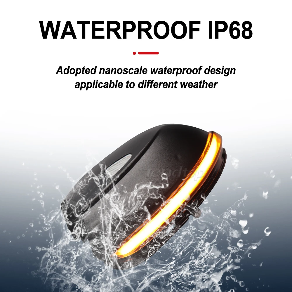 2pcs For VW Passat B7 CC Scirocco Jetta MK6 EOS Side Wing Rearview Mirror Indicator Blinker Repeater Dynamic Turn Signal Light