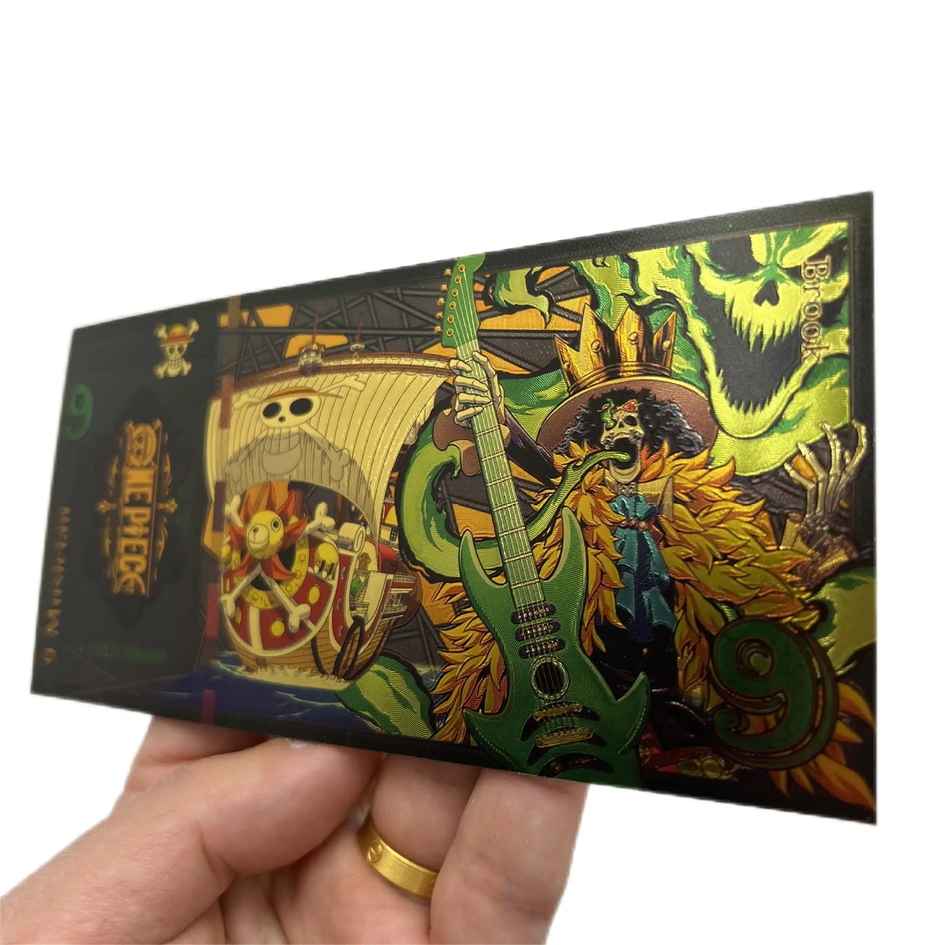 Anime One Piece Figure Colored Commemorative Coins Collection Card The Fifth Sea Emperor Series 3D Toys