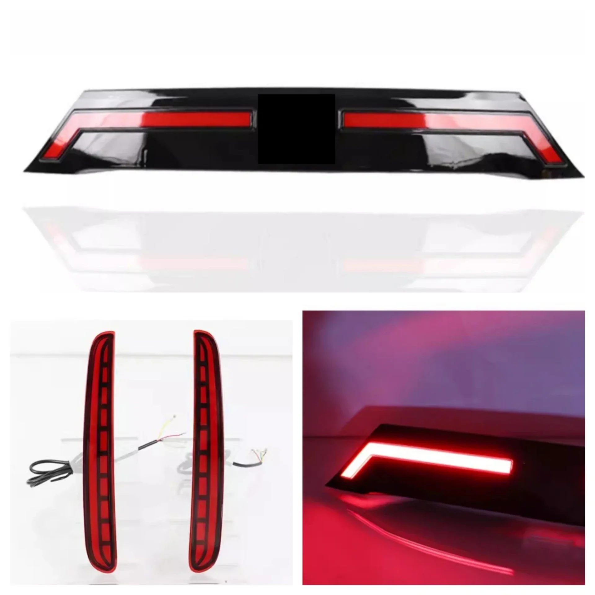 Body Kit Through Lamp for Honda Fit Jazz 4th 2021 Convert Led Brake Light Backup Lamp Rear Bumper Light Car Accessories