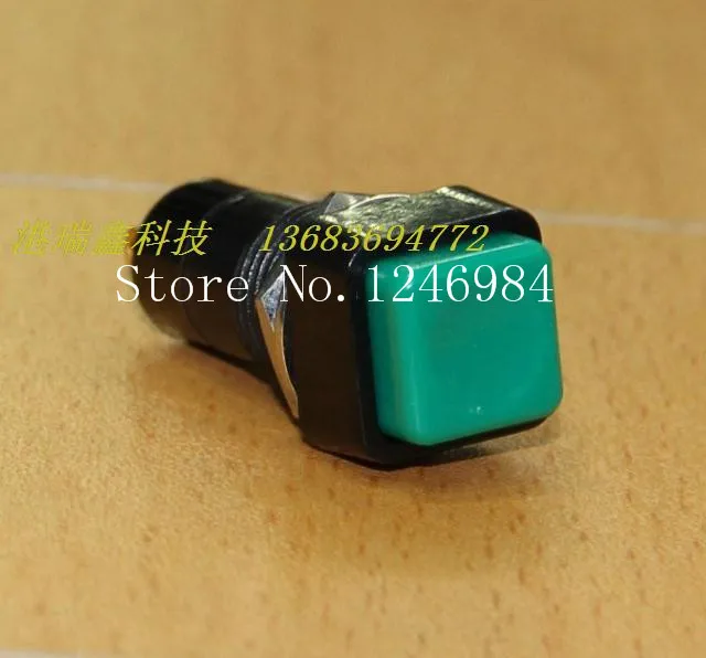 

[SA]M12 green square feet normally open push button switch with lock HIGHLY HIGHLY round button switch PB303A--100PCS/LOT