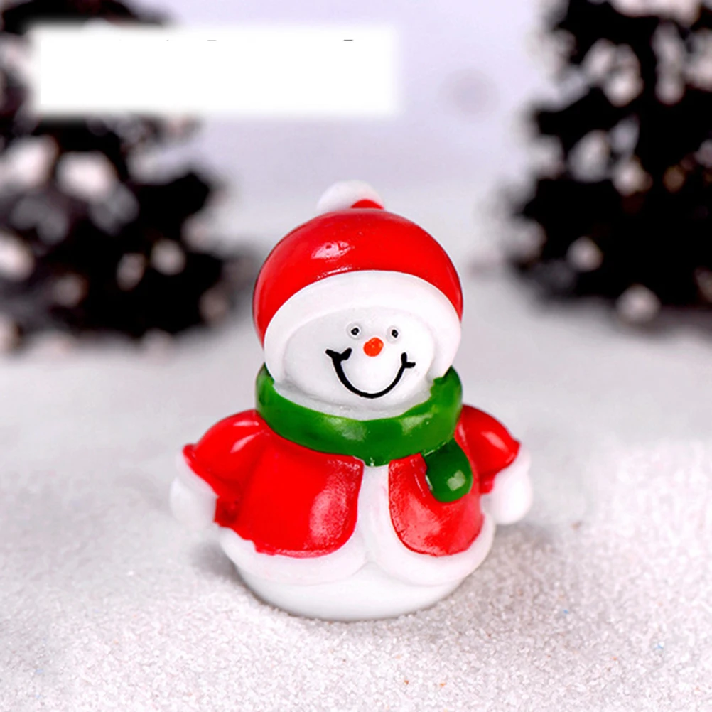 

18 Pcs Resin nament Christmas Decorations Miniature L Accessory Bright Colors Material Gardening Props Plants