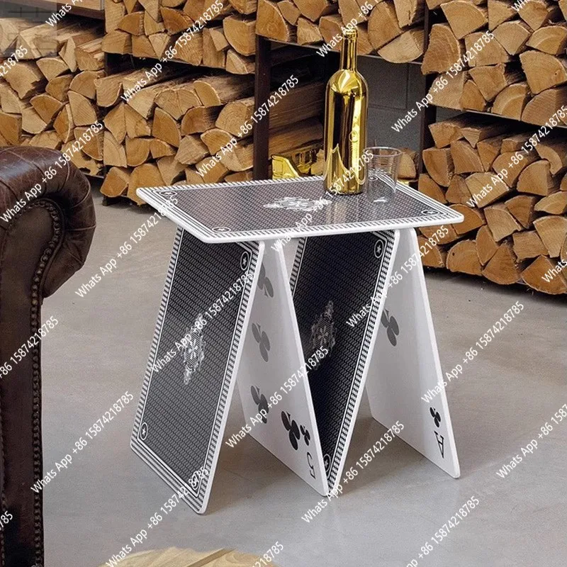 Nordic designer playing card table art creative personality living room bedroom leisure table art table
