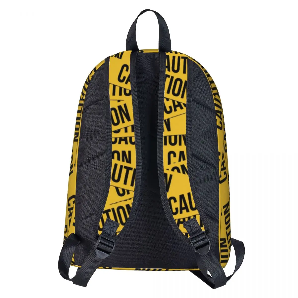 Caution Tape Pattern Backpack Crime Scene Hiking Backpacks Unisex Designer Pattern High School Bags Cute Rucksack