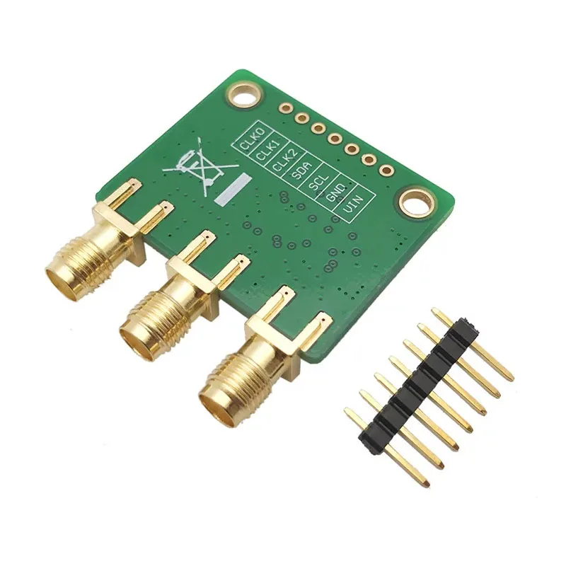Programmable Si5351A Clock Generator 3-Channel 8KHz~160MHz Square Wave Module with I2C Interface 4-Layer Board
