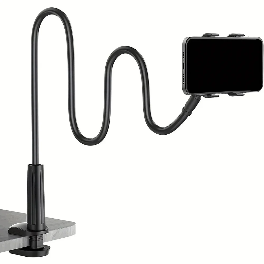 Lazy Bracket Tablet Phone Holder 360° Rotating Spiral Base Long Arm Stand for Bed Headboard Desk for 4.7-13