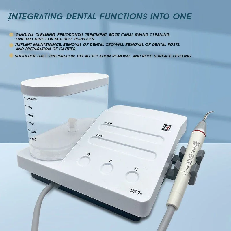 Refine DS 7 + 치과 초음파 피에조 7 + 스케일러 엔도 스케일링 치아, 분리형 핸드피스 맥스피에조 7 플러스용 LED 물병 포함