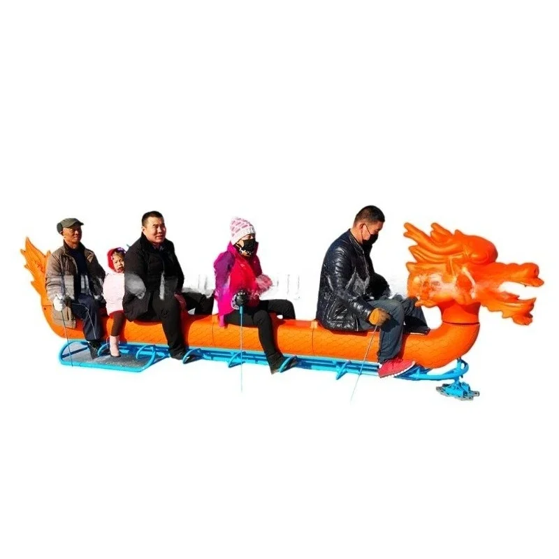 Hand rowing dragon boat (7 people) Riding multiple people Amusement equipment Ice dragon boat