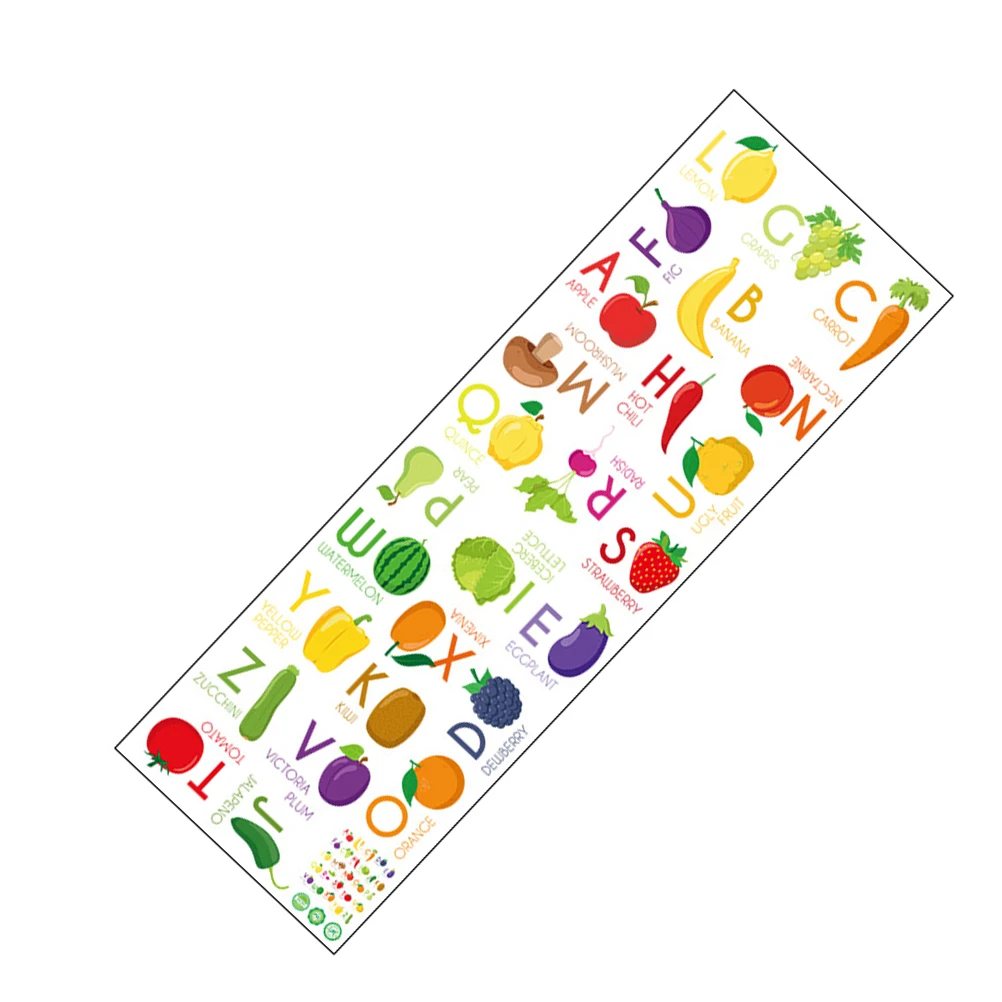 

1pcs Alphabet Stickers Self Adhesive English Letters Kids Early Education Fruit Designs Classroom Decor Bulletin Board ABC Chart